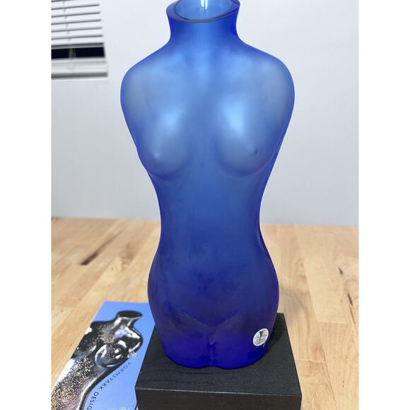 Renate Stock "Woman Torso" Daphne Sculpture, Vase, Sea Glas Bruk, Kosta, Sweden - Picture 2 of 4